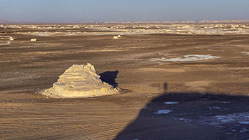 Il 'deserto bianco' dall'alto all'alba